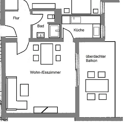 公寓 Frieda Mit Ueberdachtem Balkon 温特贝格